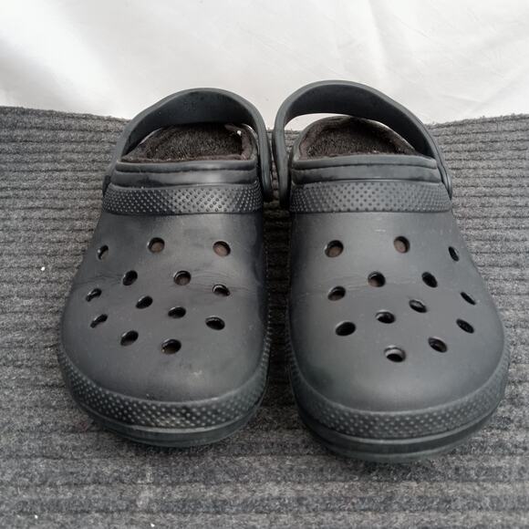 Crocs Classic Adult Unisex Lined Clog Sandal Black - Picture 2 of 6